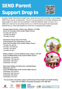 SEND Drop-in flyer Jan - April 2026